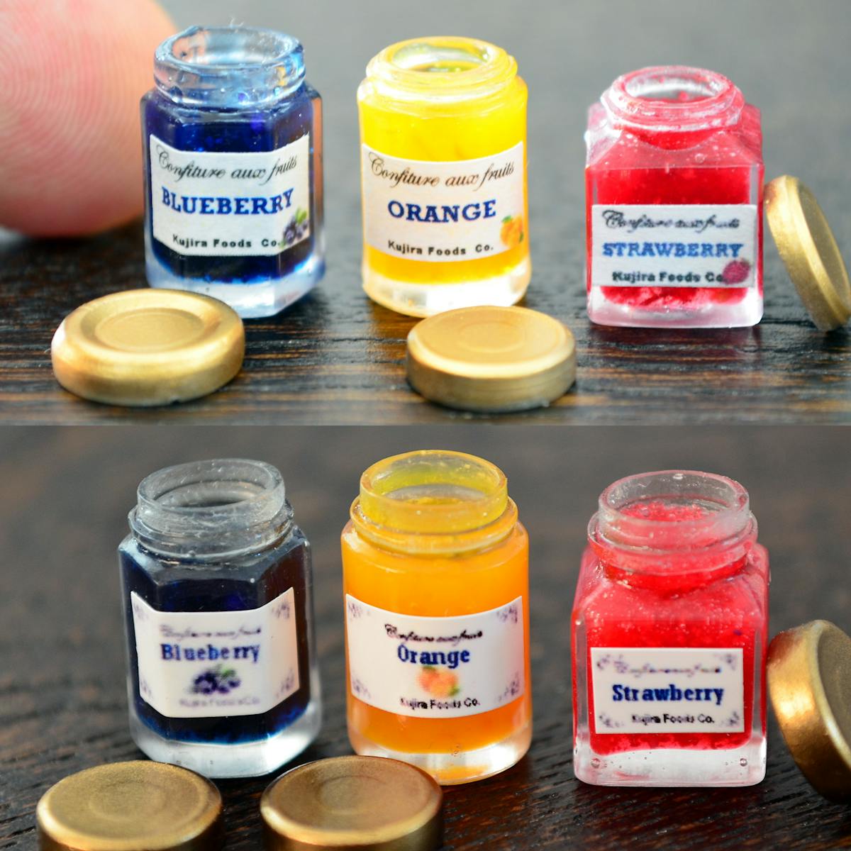 瓶入りのジャムを作ってみました ｖｏｌ ３ くじら亭のミニチュアものづくり ミニチュアフードコレクション
