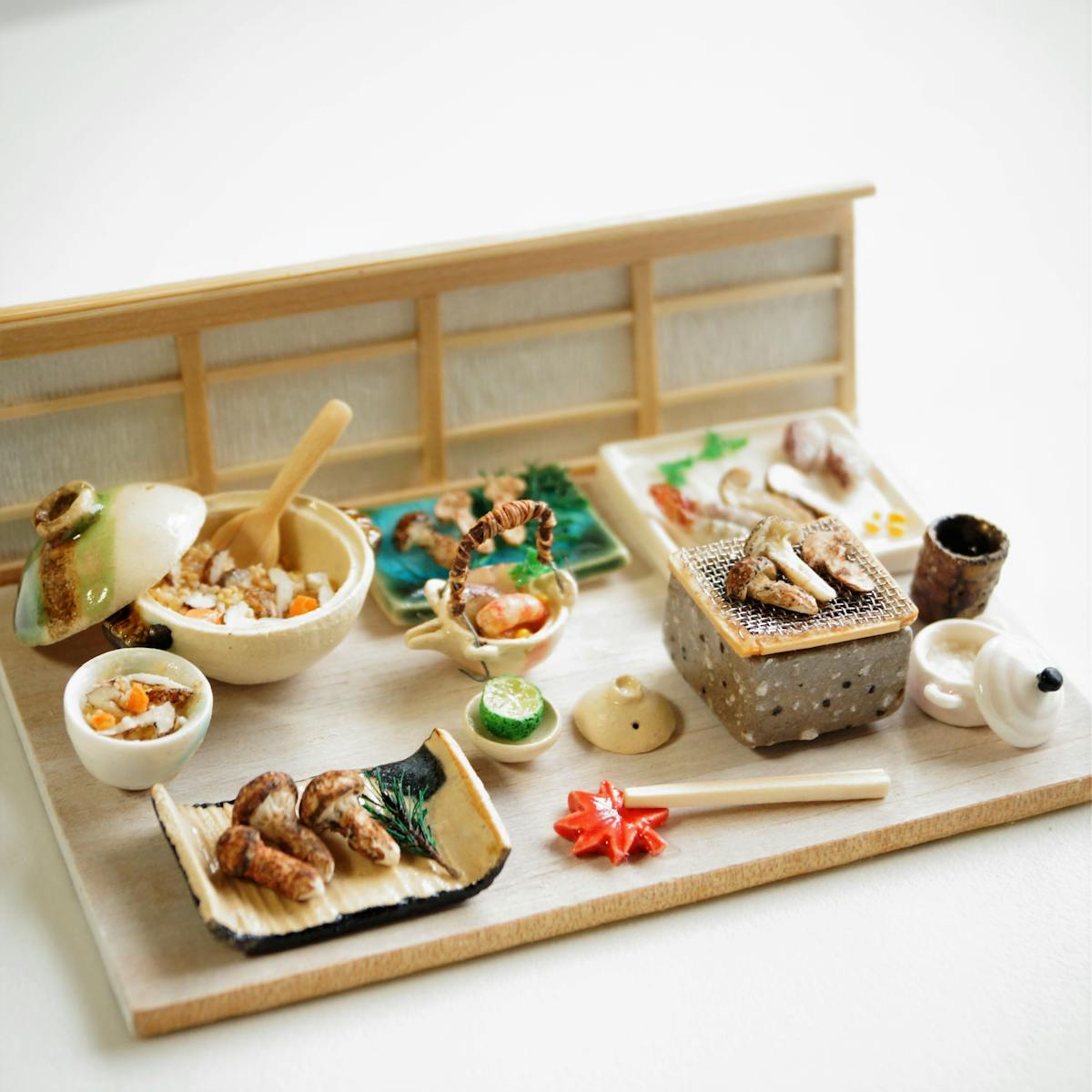 秋の松茸セット | ミニチュアフードコレクション