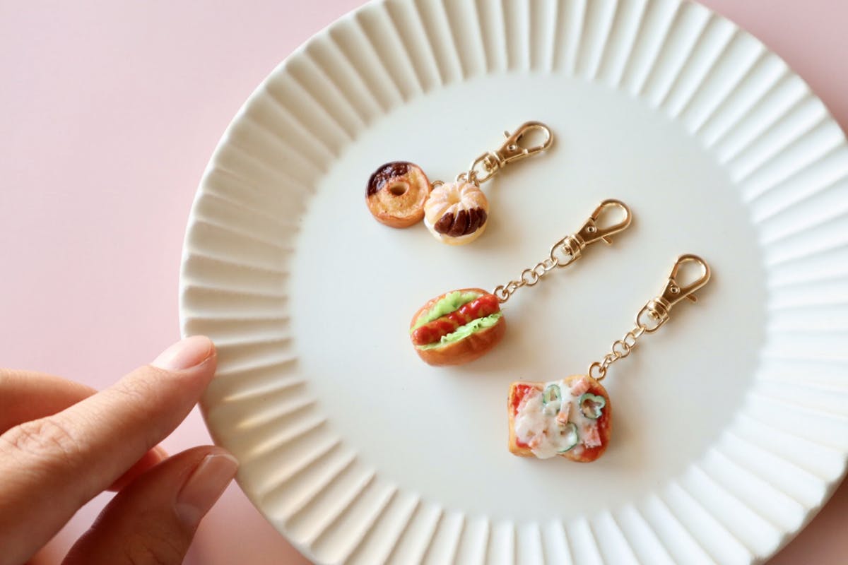 かわいいパンのキーホルダーセット | ミニチュアフードコレクション