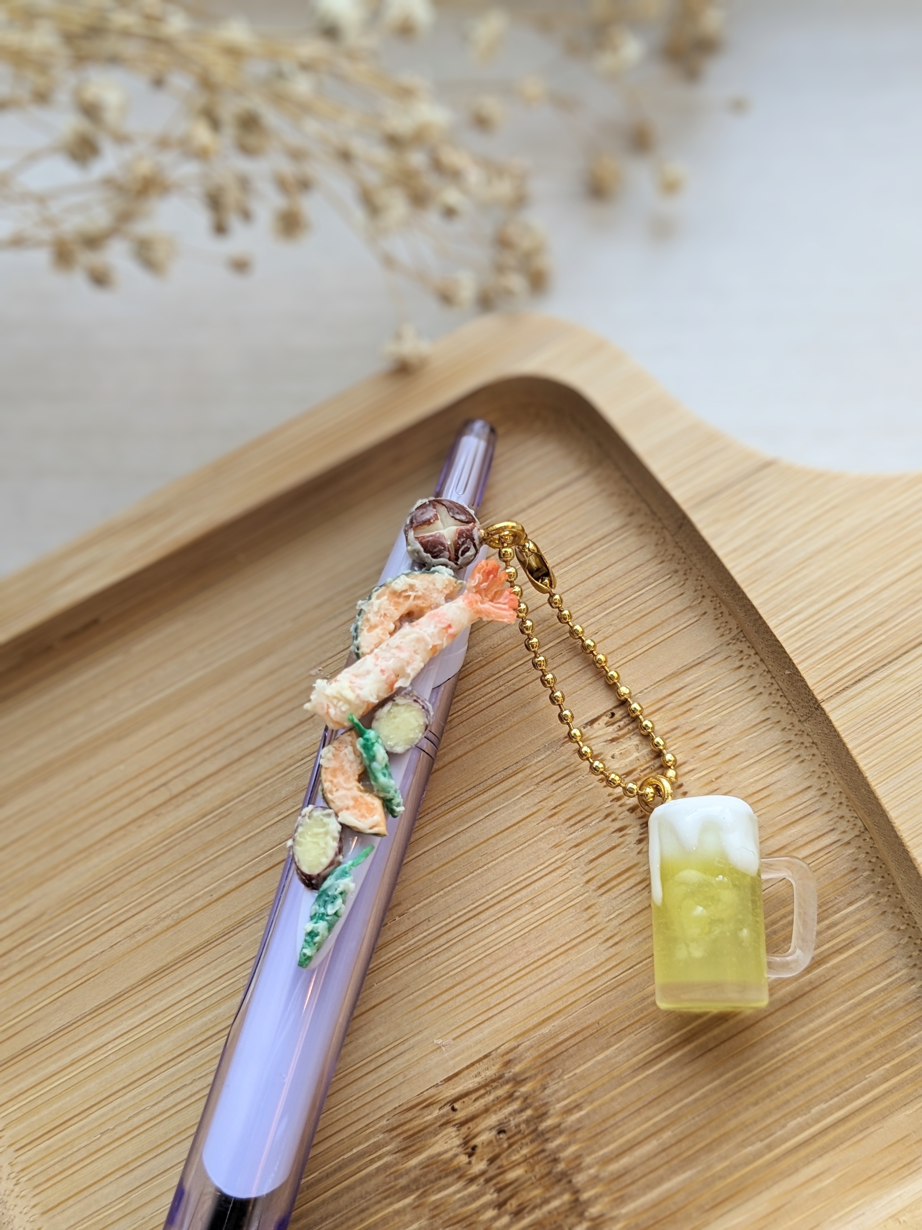 餃子デザイン ボールペン 本体 ミニチュアハイボール ミニチュアフード 0.5